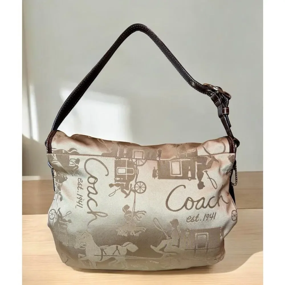 Y2K Coach F14888 1941 Horse & Carriage Flap Bag & Pleated Wristlet
